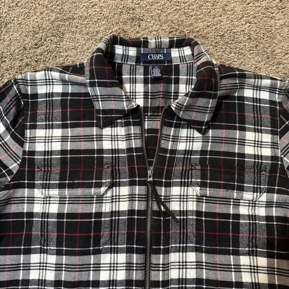 Chaps Ralph Lauren Cabin Women Flannel Half Zip Long Sleeve Large Casual Outdoor - Picture 2 of 8